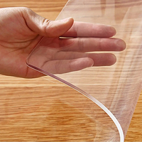 Nappe de table en plastique pvc rouleaux de couverture de table en plastique transparent de 1,5mm d'épaisseur