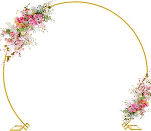 Arche de fleurs artificielles en fer durable de 6-7 pieds pour décoration de toile de fond de mariage ou de fête d'anniversaire - Product Image 1