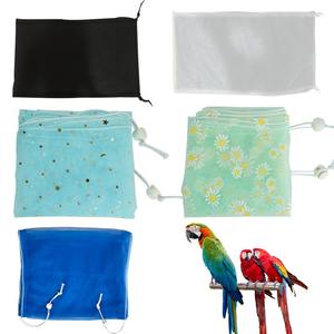 Papağan için kuş kafesi tohum Catcher sıkı uydurma örgü etek kapağı - Product Image 2