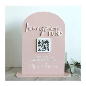 Productie Outdoor Winkel Bord Informatie Display Stand Aclylisch Qr Code Stand Zwart Huisdier Borden Custom Bureau Bord Mini Stand