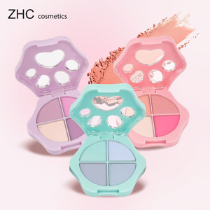 CC30570อายแชโดว์วีแกนสำหรับเด็กน่ารักรูปอุ้งเท้าแมวกันน้ำแวววาวผิวสีเมทัลลิกเรืองแสงสำหรับผิวคล้ำ - Product Image 1