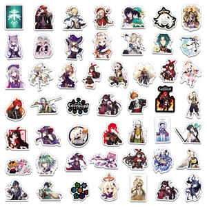 100 autocollants mignons de personnages de <span class=keywords><strong>Genshin</strong></span> <span class=keywords><strong>Impact</strong></span> pour la décoration de téléphone, <span class=keywords><strong>livre</strong></span>, autocollants de jeu de dessin animé - Product Image 3