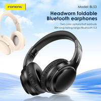 Casque sans fil Foneng BL53 pour le sport, circum-auriculaire, pliable, avec micro, prise en charge de la carte mémoire, batterie 350 mAh, 1800 heures en veille, CE