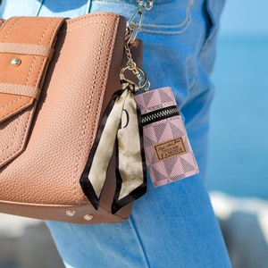 Exquisito Llavero de Moda, Mini Bolsa Impermeable Ecológica Portátil, Bolsa de Almacenamiento de PU para Pañuelos de Seda y Lápices Labiales, Aniversario - Product Image 5