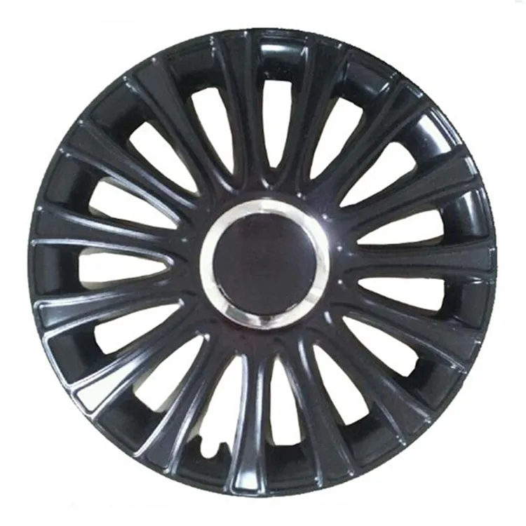 공장 도매 ABS/PP 플라스틱 블랙 자동차 휠 커버 크롬 중국 hubcap 13 인치 15 인치 자동차 장식 커버