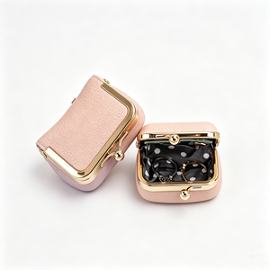 Rectangle Kiss <b>Lock</b> PU Pouches Lightweight Portable Design For Travel Outdoor And On the Go Daily Storage - Product Image 2