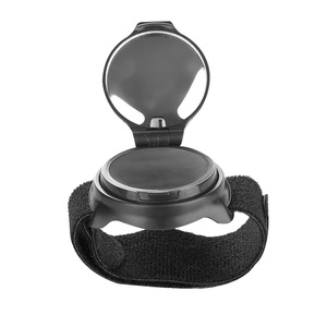 Espejo retrovisor para bicicleta, lente convexa negra, soporte plegable para manillar, para ciclismo con correa para la muñeca, 49g - Product Image 4