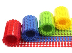 Color Round square Adjustable Printing Heavy Nylon Self-<b>adhesive</b> Back Point Circular Tape Mark Roll <b>Hook</b> and Loop Point - Product Image 2
