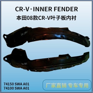 Guardabarros Delantero para Honda CRV 2008-2011, Repuesto de Plástico Negro - Product Image 5