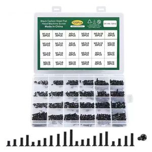 Cross Recessed Countersunk Head Machine Screws 450Pcs Black Carbon Steel Made In China For Computer Laptop Repair - Product Image 2