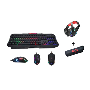 <span class=keywords><strong>Combo</strong></span> de ratón y teclado para juegos OEM de gran oferta <span class=keywords><strong>2020</strong></span> con interfaz USB que incluye auriculares y alfombrilla de ratón - Product Image 1
