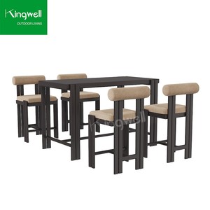Ensemble de chaises et de tables de <span class=keywords><strong>bar</strong></span> en <span class=keywords><strong>terrasse</strong></span> pour restaurant café en aluminium moderne personnalisé pour l'extérieur pour les fêtes et événements - Product Image 4