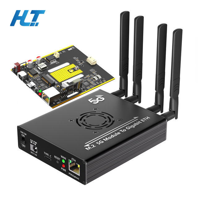 NGFF (M.2) Gigabit HET 4G/5G POE Network Interface Adapter with Dual SIM Slots USB Type-C Connector and Auxiliary Power-Stock