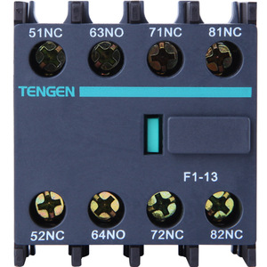 Contactor auxiliar Tengen F1-13 4P NC NO, bloque de contactos para contactores de la serie TGC1 - Product Image 4