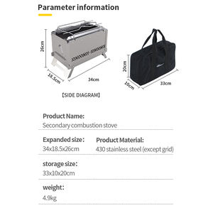 Barbecue extérieur pour jardin Barbecue <span class=keywords><strong>grill</strong></span> machine Barbecue de cuisson panier Barbecue <span class=keywords><strong>grill</strong></span> en bois - Product Image 5