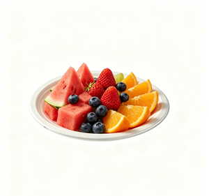 Assiette ronde compostable en bagasse de canne à sucre de 25 cm, écologique, jetable, pour les fêtes, les pique-niques, les plats à emporter et l'usage quotidien - Product Image 5