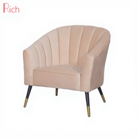 Moderne best-seller Mobilier de maison de luxe Fauteuil de loisir Fauteuil simple moderne en velours vert turquoise sarcelle