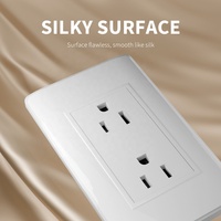 Venta al por mayor Material de PC Enchufes de pared Energía eléctrica Doble 3 polos EE. UU. Outlet América del Sur Estándar Elegante Diseño Enchufes Uso doméstico