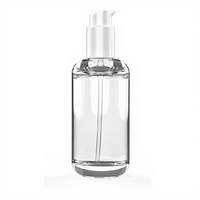 Bouteille de luxe Boston Lotion sérum nettoyant transparent soins de la peau PET poids lourd 200ml 76g bouteille en plastique PET à paroi épaisse