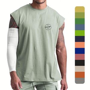 Sleeveless Custom <b>Tank</b> <b>Top</b> Screen Print High Quality Athletic Muscle Oversized Tee Cotton Gym Plus Size <b>Tank</b> <b>Top</b> <b>Men</b> - Product Image 1