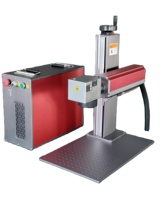 Laser à fibre portable fendu faisant la machine gravant le métal et la découpe de feuilles minces