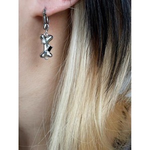 Boucles d'oreilles pendantes Dark Punk en acier inoxydable avec rivets osseux, style tendance pour le quotidien - Product Image 2
