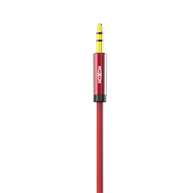 MOXOM JOY 3.5mm Audio Cable Aux HiFi Stereo Gold Plated Connector Metal Head Aux Cable for Headset Speaker