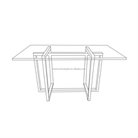 Bureau commode moderne en acrylique transparent avec fonction de nettoyage facile directement de l'usine pour bureau à domicile Villa Table à manger