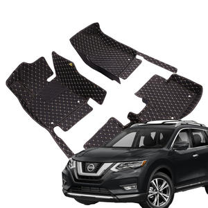 Revêtements de sol en cuir PVC motif diamant <span class=keywords><strong>TESLA</strong></span> Civic Nissan Sentra Toyota Camry 2019 2025 Tapis de sol élégants et durables imperméables - Product Image 1