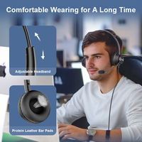 Nouveau modèle H368 commandes muettes casque filaire casque USB pour ordinateur portable PC affaires Skype UC webinaire centre d'appels bureau
