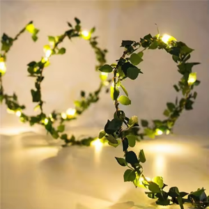 IP65 LED <span class=keywords><strong>Guirlande</strong></span> <span class=keywords><strong>Solaire</strong></span> Jardin Lumières 10m Blanc Chaud Fée-Comme Doublure Feuille Verte <span class=keywords><strong>Guirlande</strong></span> Style pour Éclairage Décoratif Intérieur - Product Image 3