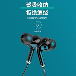 Sports Earphones Wireless <b>Bluetooth</b> Magnetic Neckband Metal Build IPX4 Waterproof Touch Control Dynamic Driver - Product Image 1