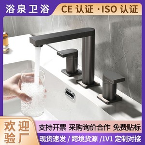 Copper Basin Faucet 8 Widespread Rotatable Two Handle Deck Mounted Hot And Cold Water - Product Image 5