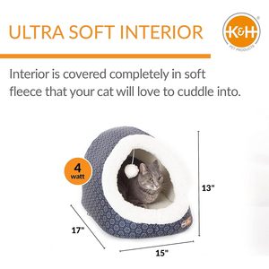 Premium grande Cave per gatti termo-Pet riscaldata per interni per animali domestici comoda grotta coperta per gatti che dorme - Product Image 3