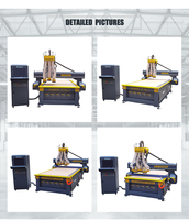 Routeur CNC ATC 3 axes haute efficacité, multi-broches, table à vide 5 zones pour le traitement des produits en bois et des pièces décoratives
