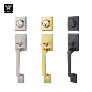 アメリカンスタイルゴールドメインドアハンドル住宅用フロントドアノブ高級木製ドアハンドルインテリア用 - Product Image 6