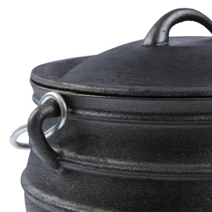 Marmite en fonte à trois pattes Grande marmite à ragoût pour le camping Batterie de cuisine pour la cuisine sud-<span class=keywords><strong>africaine</strong></span>, y compris la sauce en métal - Product Image 4