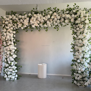 Arco cuadrado romántico gigante tamaño personalizado rosas blancas otoño boda arco de flores artificiales para decoración de fondo de boda - Product Image 2