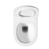 WC Suspendu Mural en Céramique Blanc Avancé et Pratique pour Salle de Bain, Toilettes de Villas et Maisons
