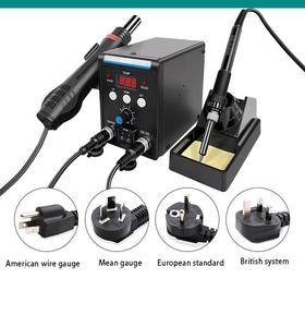 NEOBRISKEN Affichage numérique 2-en-1 <span class=keywords><strong>Fer</strong></span> à <span class=keywords><strong>souder</strong></span> 700W Station de pistolet à air chaud 100-500 Contrôle de la température Type de pointe de couteau pour - Product Image 5