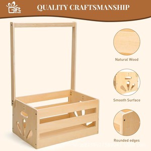 <span class=keywords><strong>Panier</strong></span> de rangement en <span class=keywords><strong>bois</strong></span> pliable, <span class=keywords><strong>panier</strong></span> de rangement de bureau avec poignée. - Product Image 3
