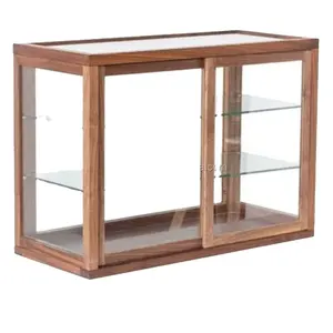 Artworld muestra tienda gabinete de vidrio de madera maciza transparente a prueba de polvo gabinete de vidrio encimera pan pastel vitrina