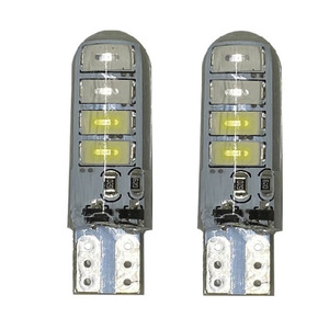 ไฟจอดรถแบบ LED สโตรบสองสี Jinchida T10 5730 8SMD ฐานซิลิโคน สำหรับระบบไฟรถจักรยานยนต์ - Product Image 1
