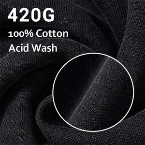 Sudadera de Cuello Redondo Extra Grande para Hombre, de Alta Calidad, con Logotipo Personalizado al por Mayor, Sudadera de Algodón Lavada - Product Image 5