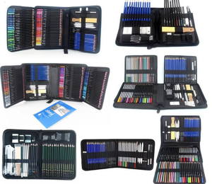 Kit Completo di Matite Colorate - 72/120/180 Colori Vibranti con Custodia da Viaggio e Libro da Colorare a Tema Floreale per Disegnare e Colorare - Product Image 3