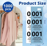Maßgefertigte, leicht abreißbare Abholkarten mit Perforationslinie, Großpackung Papier-Kleideraufbewahrungsetiketten, Nummern für Abholkarten, Abholkarten mit Perforation