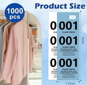 Tùy Chỉnh Dễ Dàng Để Xé Dòng Áo Kiểm Tra Vé Số Lượng Lớn Giấy Áo Phòng Thẻ Số Áo Kiểm Tra Thẻ Yêu Sách Vé Với Thủng Dòng - Product Image 2