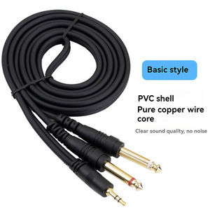 Adaptador de audio dual de 6,5mm <span class=keywords><strong>Jack</strong></span> 3,5mm a 6,35mm Macho "Stereo <span class=keywords><strong>Jack</strong></span> Aux Cord Chaqueta de PVC - Product Image 2