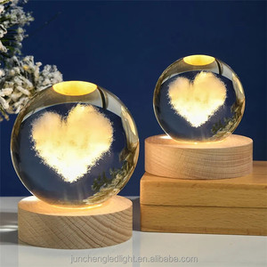 <strong>Ins</strong> Style 3D Decoration Lamp Bedroom Bedside Led Table Lamp 5V USB <strong>Plug</strong> Children Holiday Gifts Crystal Ball Night Light - Product Image 3