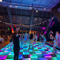 Paneles de pista de baile LED 3D portátiles interactivos Juego activo de fiesta de boda magnético inalámbrico Clasificación IP65